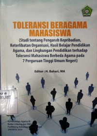 Image of Toleransi Beragama Mahasiswa